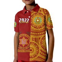 (Custom Text And Number) Tonga Vavau High School Polo Shirt KID Class Of Year Tongan Ngatu Pattern LT14 - Polynesian Pride