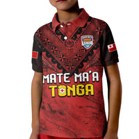 (Custom Text and Number) Tonga Rugby MMT Polo Shirt Ngatu Mate Maa Tonga Grunge LT13 - Polynesian Pride