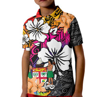 Fiji Tie Dye Polo Shirt Polynesian Tribal Creative Tropical Flowers LT13 - Polynesian Pride
