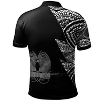 Papua New Guinea Custom Polo Shirt Flash Style White - Polynesian Pride