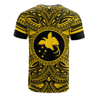 Papua New Guinea All T Shirt Papua New Guinea Flag Polynesian Gold Black - Polynesian Pride