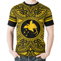 Papua New Guinea All T Shirt Papua New Guinea Flag Polynesian Gold Black - Polynesian Pride