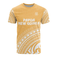 Papua New Guinea All Over T Shirt Papua New Guinea Coat Of Arms Polynesian Tribal Gold Version Unisex Yellow - Polynesian Pride