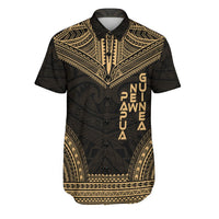Papua New Guinea Polynesian Chief Shirt - Gold Version Men Gold - Polynesian Pride