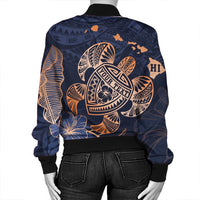 Personalized - Hawaii Polynesian Aloha Po Turtle Hibiscus Tropical Bomber Jacket - Special Edition - AH - Polynesian Pride