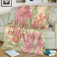 Personalized - Hawaii Tropical Hibiscus Plumeria Premium Blankets - AH - Polynesian Pride