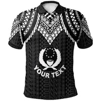 Pohnpei Custom Polo Shirt Polynesian Armor Style Black Unisex Black - Polynesian Pride