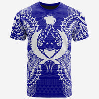 Pohnpei All T Shirt Pohnpei Flag Map Polynesian Tattoo Blue Unisex Blue - Polynesian Pride
