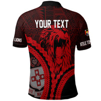 Kolisi Tonga Atele Custom Polo Shirt Roaring Lion LT7 - Polynesian Pride