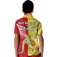 Australia Kangaroos and Mate Maa Tonga Polo Shirt LT9 - Polynesian Pride