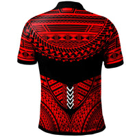 Vanuatu Custom Polo Shirt Tribal Pattern Cool Style Red Color - Polynesian Pride