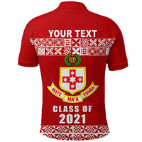 Custom Kolisi Tonga Polo Shirt Class Year and Your Text LT13 - Polynesian Pride