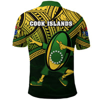 Cook Islands Rugby Polo Shirt Dab Trend Creative - Polynesian Pride