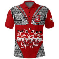 Tonga Rugby Ikale Tahi Sipi Tau Polo Shirt LT2 RED - Polynesian Pride