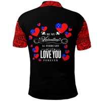Samoa Valentine Day Couple Polo Shirt LT2 - Polynesian Pride