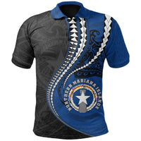 Northern Mariana Islands Polo Shirt Flag Kanaloa Tatau Gen MP Unisex Black - Polynesian Pride