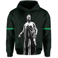 Polynesian Queen Liliuokalani Flag of Hawaii Hoodie Green - Polynesian Pride