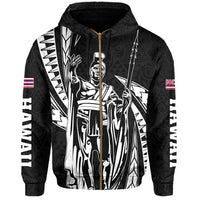 Polynesian King Kakau Turtle Gray Hoodie (Zip up) Mega Style - Polynesian Pride