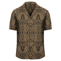 Polynesian Lauhala Mix Gold Hawaiian Shirt - Polynesian Pride