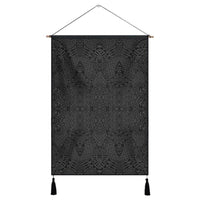 Polynesian Lauhala Mix Gray Hanging Poster - AH Hanging Poster 43 x 65 cm Cotton And Linen - Polynesian Pride