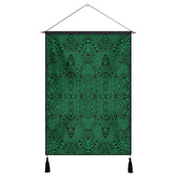 Polynesian Lauhala Mix Green Hanging Poster - AH Hanging Poster 43 x 65 cm Cotton And Linen - Polynesian Pride