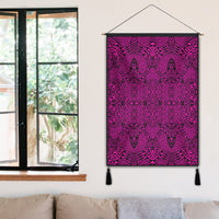 Polynesian Lauhala Mix Pink Hanging Poster - AH Hanging Poster 50 x 75 cm Cotton And Linen - Polynesian Pride