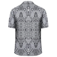 Polynesian Lauhala Mix White Hawaiian Shirt - Polynesian Pride