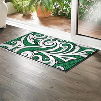 Polynesian Maori Ethnic Ornament Green Hawaii Door Mat - Polynesian Pride