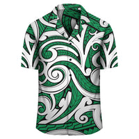 Polynesian Maori Ethnic Ornament Green Hawaiian Shirt - Polynesian Pride