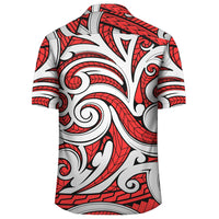Polynesian Maori Ethnic Ornament Red Hawaiian Shirt - Polynesian Pride