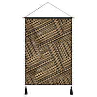 Polynesian Nation Gold Hanging Poster - AH Hanging Poster 43 x 65 cm Cotton And Linen - Polynesian Pride