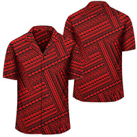 Polynesian Nation Red Hawaiian Shirt Unisex Black - Polynesian Pride
