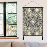 Polynesian Plumeria Mix Gray Hanging Poster - AH Hanging Poster 50 x 75 cm Cotton And Linen - Polynesian Pride