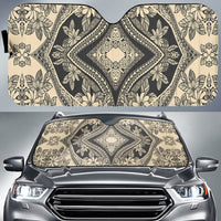Polynesian Plumeria Mix Car Sun Shade Auto Sun Shade Universal Fit Gray - Polynesian Pride
