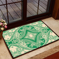 Polynesian Plumeria Mix Green Hawaii Door Mat - Polynesian Pride