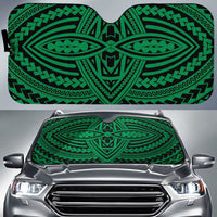 Polynesian Seamless Car Sun Shade Auto Sun Shade Universal Fit Green - Polynesian Pride