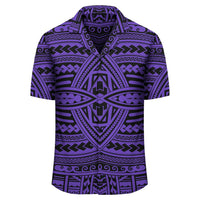 Polynesian Seamless Violet Hawaiian Shirt - Polynesian Pride