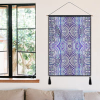 Polynesian Symmetry Gardient Violet Hanging Poster - AH Hanging Poster 50 x 75 cm Cotton And Linen - Polynesian Pride