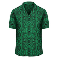 Polynesian Symmetry Green Hawaiian Shirt - Polynesian Pride