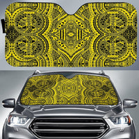 Polynesian Symmetry Car Sun Shade Auto Sun Shade Universal Fit Yellow - Polynesian Pride