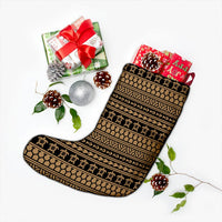 Polynesian Tattoo Tribal Gold Christmas Stocking - Polynesian Pride