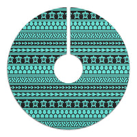 Polynesian Tattoo Tribal Turquoise Tree Skirt - Polynesian Pride