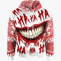 Polynesian Hoodie Funny Style Special Version White Unisex Red - Polynesian Pride
