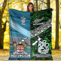New Zealand And Fiji Premium Blanket Together - Green LT8 - Polynesian Pride
