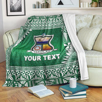 (Custom Personalised) Tonga Takuilau College Premium Blanket Simplified Version LT8 White - Polynesian Pride