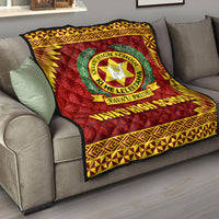 Tonga Vava'u High School Premium Quilt Simplified Version - Maroon LT8 - Polynesian Pride