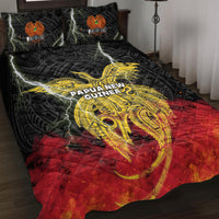 Papua New Guinea Quilt Bed Set Independence Day Special Style LT16 Black - Polynesian Pride