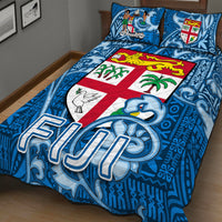 Fiji Quilt Bed Set Tapa Patterns Blue Style LT6 - Polynesian Pride