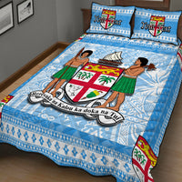 (Custom Personalised) Fiji Quilt Bed Set Blue Style No.1 LT6 - Polynesian Pride