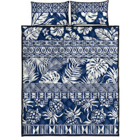 Polynesian Quilt Bed Set - Hibiscus Tropical Leaves Pattern - Polynesian Pride